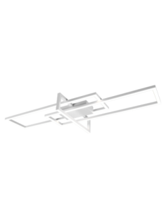 Trio Salinas – Plafonnier LED 34W, variateur 3 niveaux, design blanc mat, 4100 lm