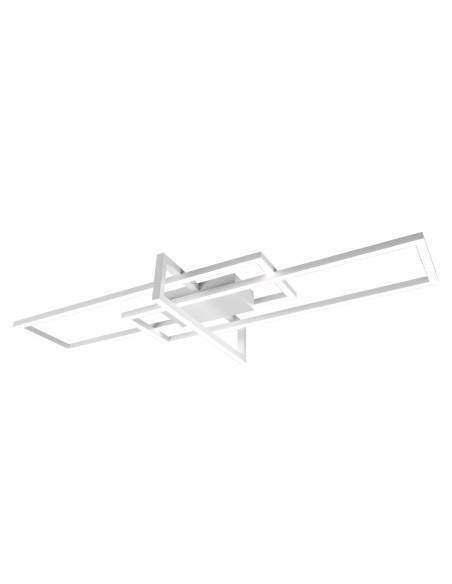 Trio Salinas – Plafonnier LED 34W, variateur 3 niveaux, design blanc mat, 4100 lm