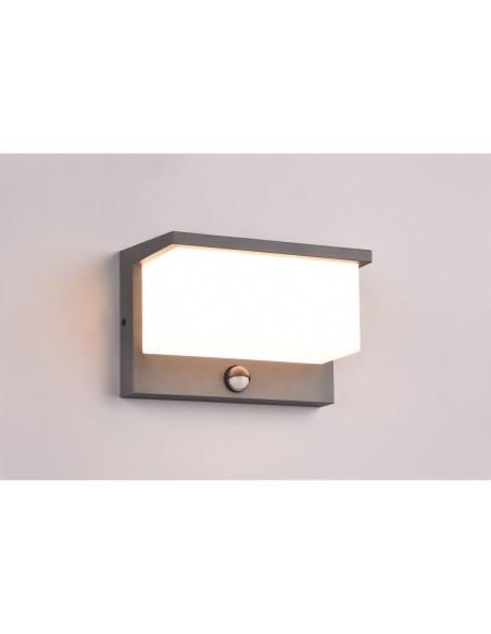 Trio Nestos – Applique extérieure anthracite 13W, éclairage homogène avec capteur intégré