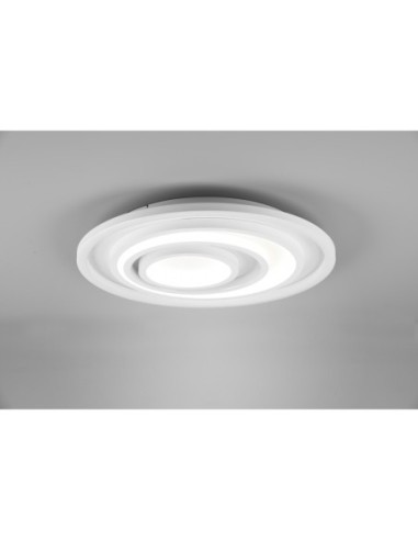 Plafonnier Led dimmable blanc mat 40W télécommande incluse intérieur | Trio