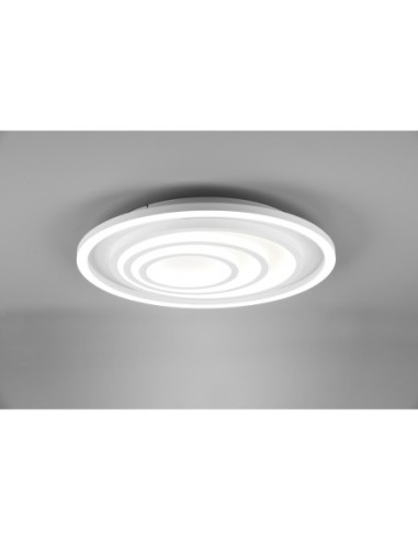 Plafonnier Led dimmable blanc mat 40W télécommande incluse intérieur | Trio