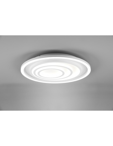 Plafonnier Led dimmable blanc mat 40W télécommande incluse - Trio - Kagawa