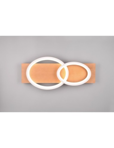 Plafonnier  3000K, Blanc, Bois naturel, Réglable – Trio - Barca