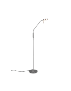 Trio Monza – Lampadaire LED 12W, 2300-4000K, 1400 lm, variateur tactile, nickel mat