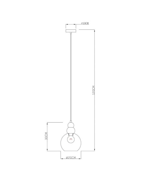 Suspension verre cuivré Diphda 2 - Deko Light Leluminaireled.com