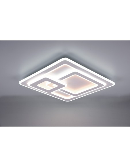 Trio Mita – Plafonnier LED 76W, 9250lm, température variable 2700-6000K, télécommande incluse, blanc mat