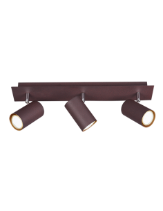 Trio Marley – Spot plafond 3 lampes, métal finition rouille, 3 x GU10 max 35W, IP20, 48 x 15 cm