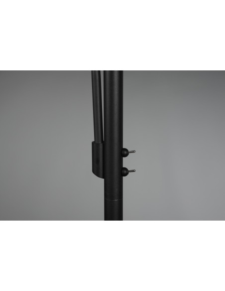 Lampadaire 1xE27 + 1xE14, max. 60W & 40W, Organza Fumé – Trio - Burton