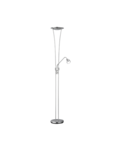 Trio Arizona – Lampadaire LED 19W, 2200 lm, lumière chaude 3000K, nickel mat