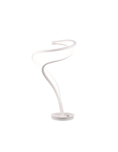 Trio Nala – Lampe de table LED 17W, design incurvé blanc mat, lumière ajustable