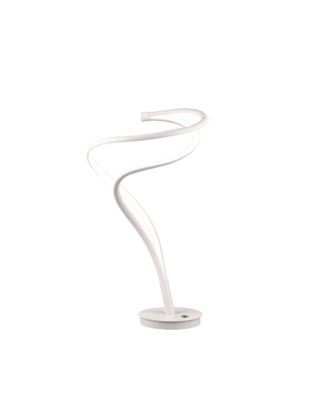 Trio Nala – Lampe de table LED 17W, design incurvé blanc mat, lumière ajustable