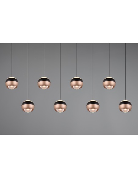 Suspension 8xLED SMD, 8W, 2300+3000+4000K, 960lm – Trio Select - Orbit