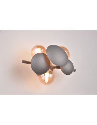 Trio Bubble – Applique murale élégante, jeu d’ombre et de lumière, métal anthracite doré