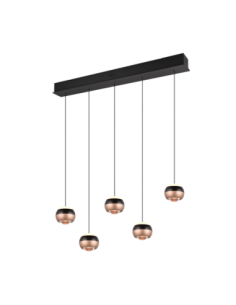 Trio Orbit – Suspension élégante 5xLED, design sphérique, ajustable, éclairage moderne et économique
