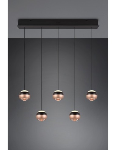 Trio Orbit – Suspension moderne 5xLED, ajustable en hauteur, trois couleurs de lumière, éclairage optimal