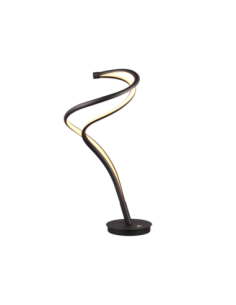 Trio Nala – Lampe de table LED 17W, design incurvé noir mat, lumière réglable et économe