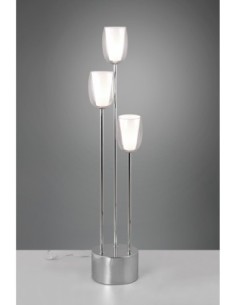 Trio Barret – Lampadaire élégant 3xE14, verre transparent, chrome, lumière douce et décorative 2