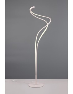 Trio Nala – Lampadaire LED design incurvé 46W, blanc mat, 5500lm, variateur tactile, lumière multitempérature 2