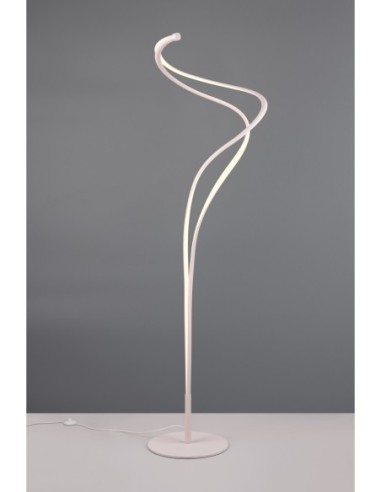 Trio Nala – Lampadaire moderne LED 46W, 5500lm, blanc mat, intensité et teinte réglables