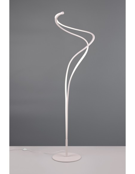 Trio Nala – Lampadaire LED élégant 46W, 5500lm, blanc mat, économie d’énergie, variateur intégré