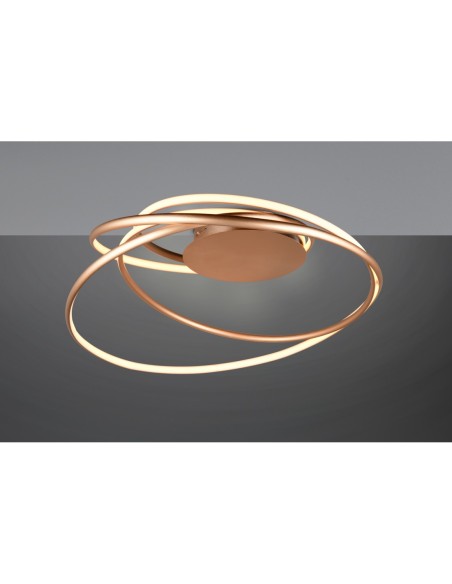 Trio Nala – Plafonnier moderne LED 57W, doré, 6800lm, réglable sur 3 intensités et couleurs