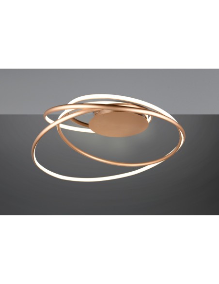 Plafonnier 1xLED, 57W, 6800lm, 2300+3000+4000K, doré – Trio Select - Nala