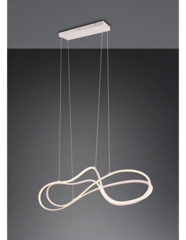 Trio Nala – Lampe suspendue LED 57W, 6800lm, réglable, trois couleurs de lumière, finition blanche mate