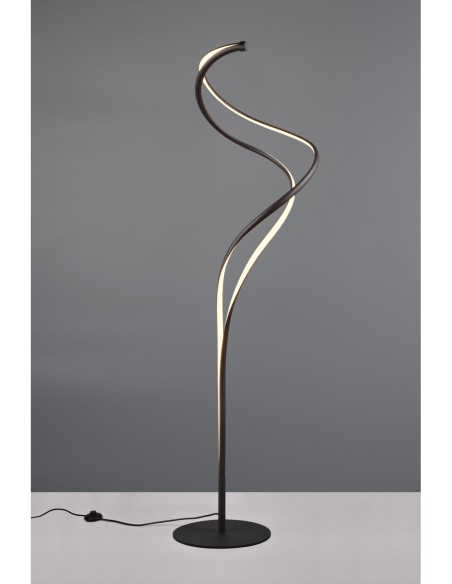 Trio Nala – Lampadaire LED moderne, 46W, 5500lm, dimmable et multitempérature, noir mat