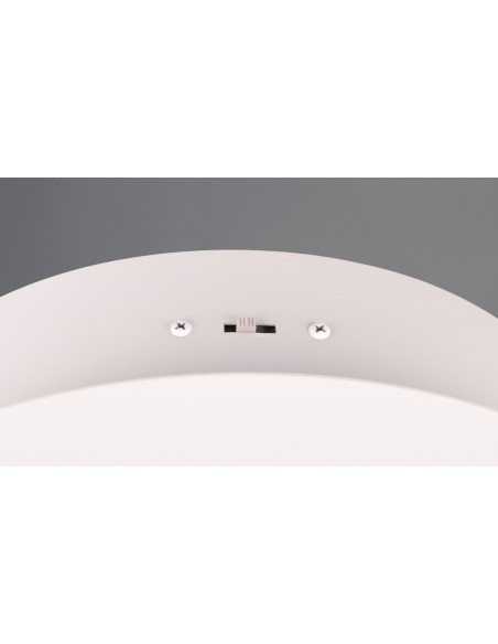 Plafonnier LED intégrée 57W, blanc mat, variateur 3 niveaux – Trio Select - Nala