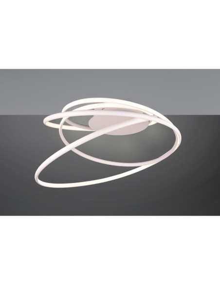 Plafonnier LED intégrée 57W, blanc mat, variateur 3 niveaux – Trio Select - Nala