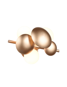 Trio Bubble – Applique murale design, 3xG9, métal doré, verre blanc, max 10W