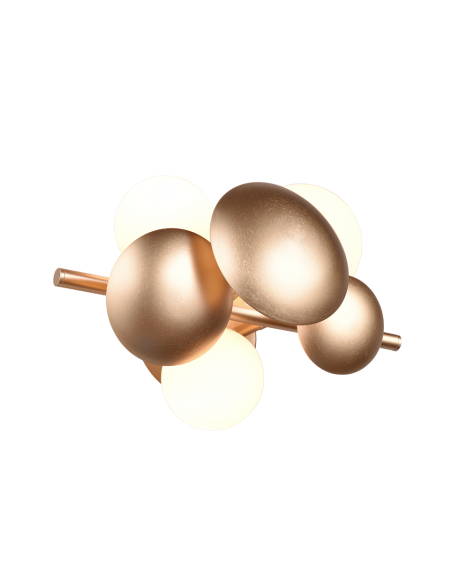 Trio Bubble – Applique murale design, 3xG9, métal doré, verre blanc, max 10W