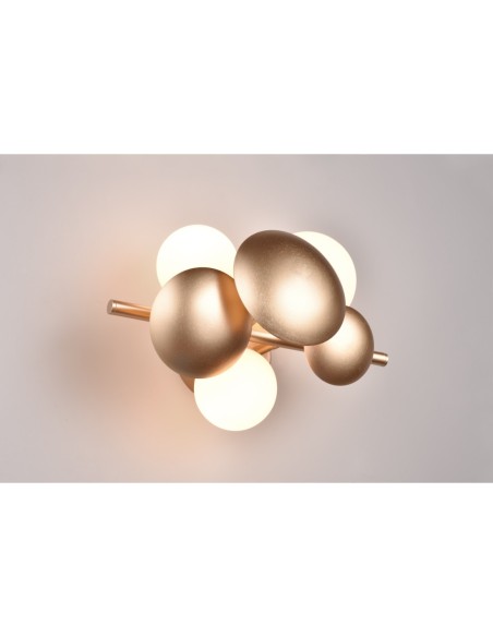 Trio Bubble – Applique élégante, 3xG9, effet ombre et lumière, métal or, max 10W