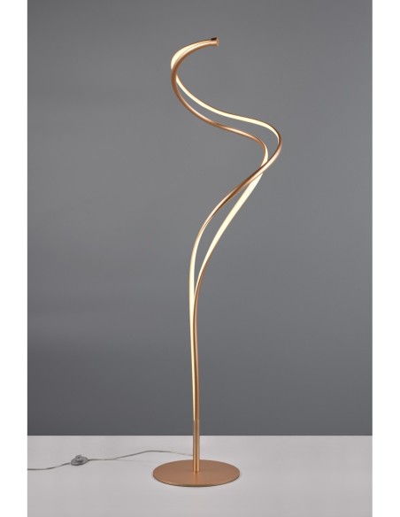 Trio Nala – Lampadaire LED moderne, variateur tactile, 46W, 5500Lm, doré