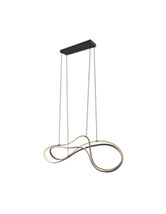 Trio select Nala – Suspension LED design incurvé, 57W, 6800Lm, 2300-4000K, noir mat