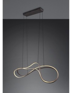 Trio select Nala – Suspension LED design incurvé, 57W, 6800Lm, 2300-4000K, noir mat 2