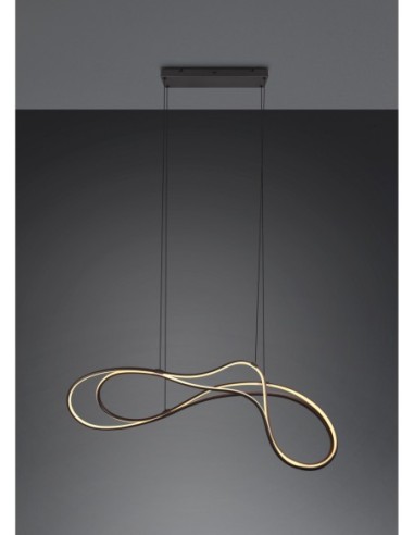 Trio Select Nala – Suspension élégante LED, 57W, 6800Lm, noir mat, variateur et sélection de couleur