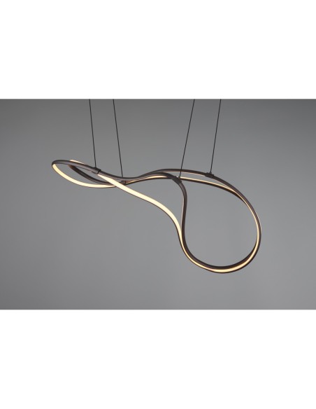 Suspension LED intégrée 57W, 2300-4000K, 6800lm, Métal Noir – TRIO Select - Nala