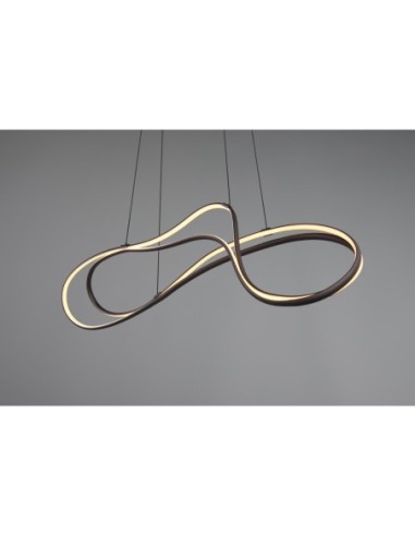 Suspension LED intégrée 57W, 2300-4000K, 6800lm, Métal Noir – TRIO Select - Nala