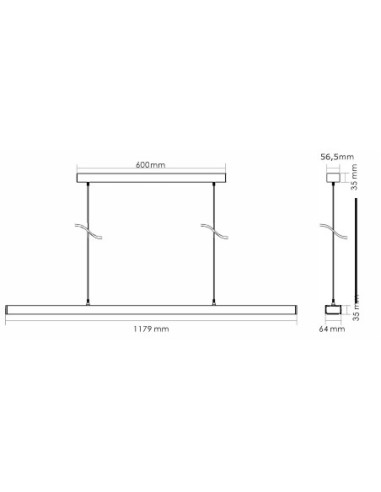 Suspension Led pour table de réunion Office Three blanc - Deko Light Leluminaireled.com