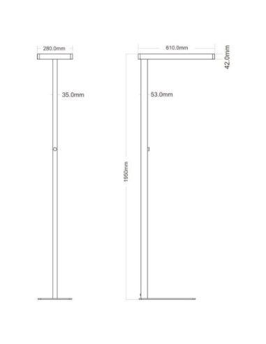 Lampadaire de bureau sur pied Office Two - Deko Light Leluminaireled.com