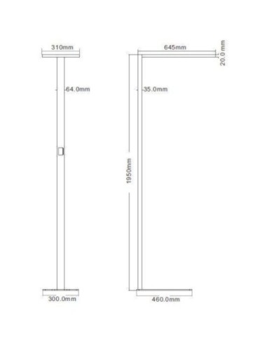 Lampadaire de bureau Led Office One Transparent - Deko Light Leluminaireled.com