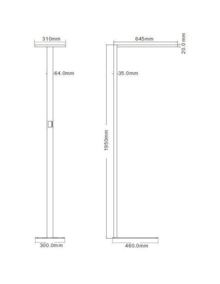 Lampadaire de bureau Led Office One Transparent - Deko Light Leluminaireled.com