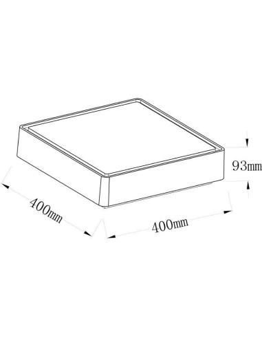 Plafonnier/applique Led étanche Quadrata III - Deko Light Leluminaireled.com