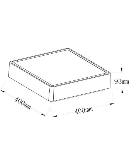 Plafonnier/applique Led étanche Quadrata III - Deko Light Leluminaireled.com