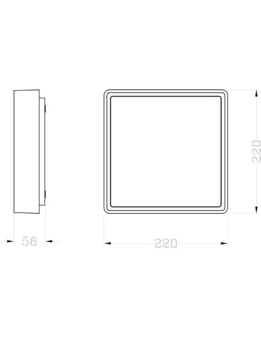 Plafonnier/applique Led étanche Quadrata I - Deko Light Leluminaireled.com