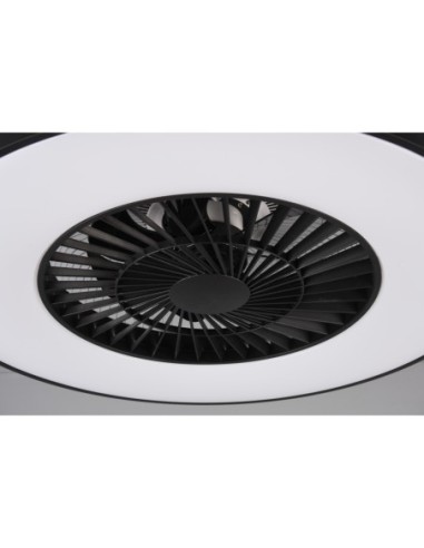 Plafonnier ventilateur HALMSTAD LED 38W 58 cm noir