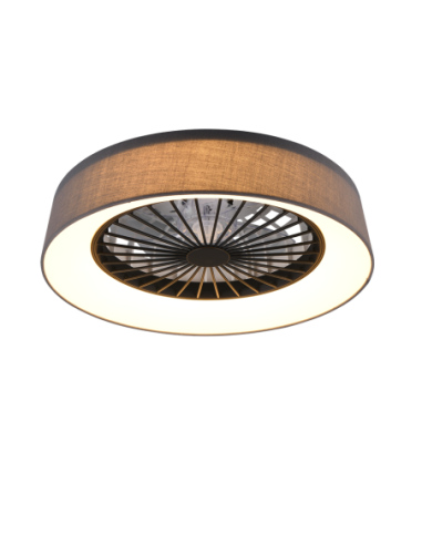 Plafonnier ventilateur FARSUND LED gris moderne 48,5 cm