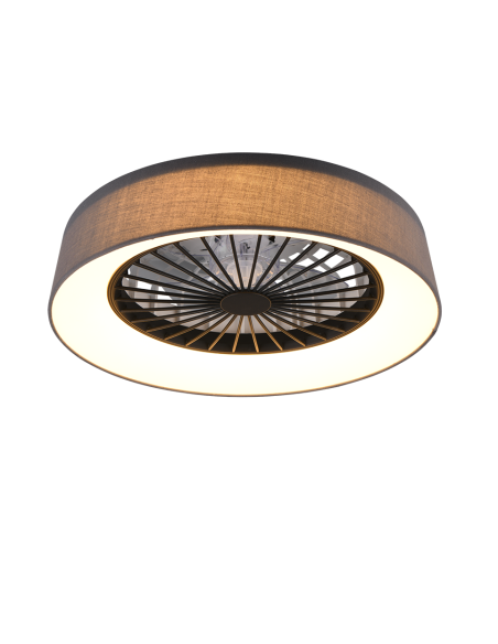 Plafonnier ventilateur FARSUND LED gris moderne 48,5 cm