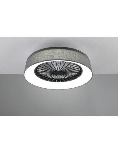 Plafonnier ventilateur FARSUND LED installé dans bureau ou salon moderne